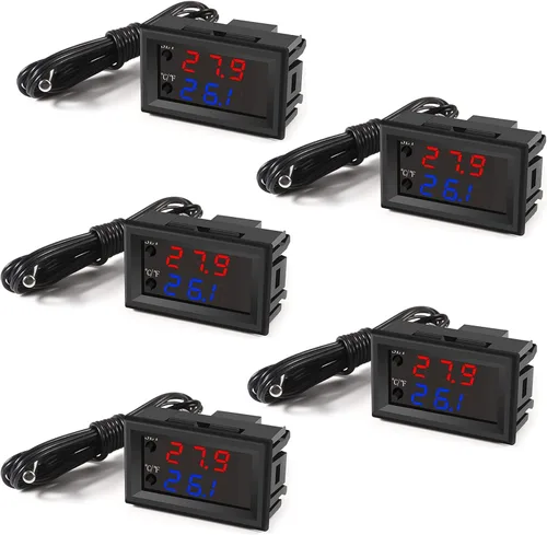 Vista 2 de UMLIFE 2 piezas de controlador de temperatura -50 a 110 Celsius (-58 a 230 F) DC 12V interruptor de control de termostato programable