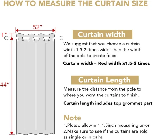 Vista 2 de H.VERSAILTEX - Elegantes cortinas de lino natural mezclado, eficientes energéticamente, con filtro de luz, textura de lino, paneles para ventana