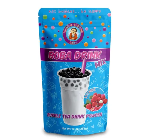 Vista 30 de Buddha Bubbles Boba - Mezcla de mezcla de bebida en polvo de mezcla de té Boba/Bubble Tea Cream de fresa, 1 kilo (2.2 libras) (3.53 onzas)