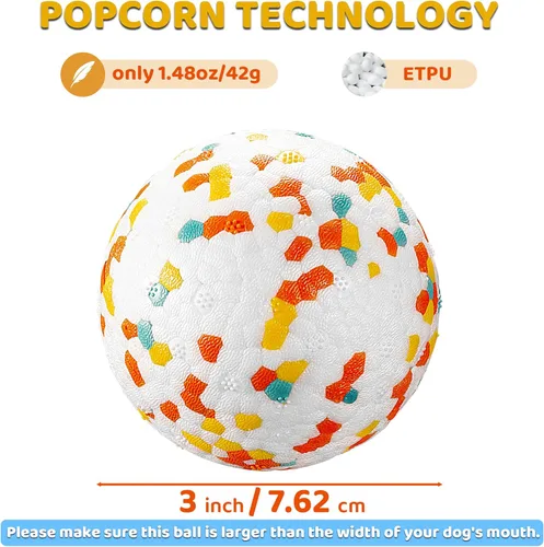 Vista 15 de Bolas para Perros, Bola de Juguete Indestructible para Perros Masticadores Agresivos, Bola Interactiva Duradera de Alta Elasticidad para Entrenar