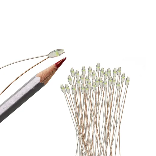 Vista 23 de Evemodel 30 unids pre-cableado micro Litz alambre Bule 0603 SMD LED luz 7.8 '' alambre resina cubierta impermeable CD0603B