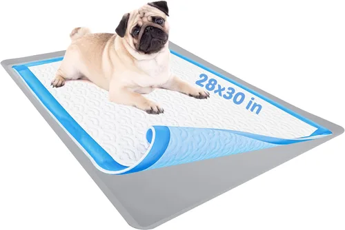 Vista 8 de TidyFriend - Bandeja para orina de perro de 28 x 30 pulgadas, agarre estable, bordes elevados, superficie de silicona de limpieza rápida, soporte