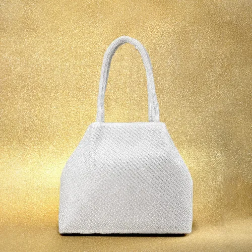 Vista 3 de Aheli Potli - Bolsas de noche para mujer, bolso étnico de novia con cordón (P68), Oro