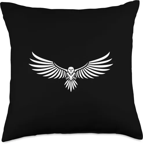 Vista 4 de Adler Vogel Eagle American Flag Vulture Falcon Throw Pillow, 16x16, Multicolor