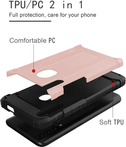 Vista 6 de Asuwish Funda compatible con Huawei Y9 Prime 2019Honor 9XP Smart Z y protector de pantalla de vidrio templado, accesorios de doble capa protectora