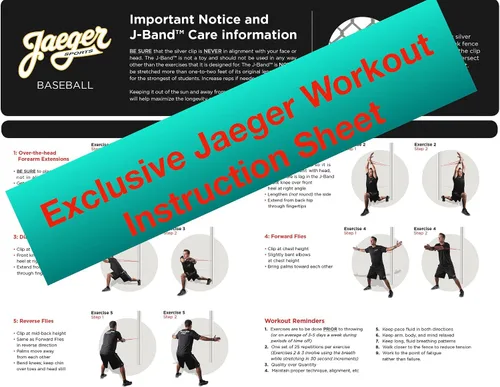 Vista 2 de Jaeger J-Bands Bandas de resistencia para lanzadores. Entrenador de lanzamiento de béisbol y softbol y entrenador de brazos. Bandas de lanzamiento