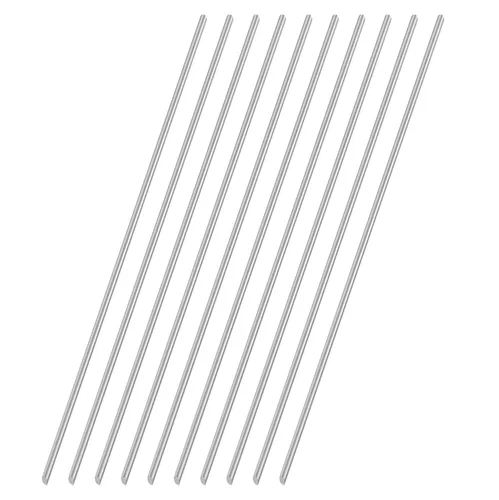 Vista 8 de Varilla redonda de acero inoxidable 304 de 0.039 in x 11.811 in, varillas de eje sólido de metal, barra de torno para manualidades