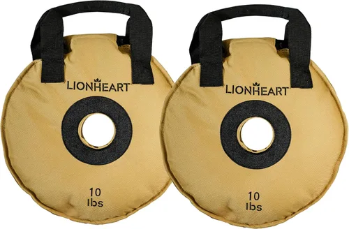 Lionheart Sand Bag Weight Plates Set | Sandbags for Working Out | Home Gym Bumper Plates | Travel-Friendly Sandbag for Fitness & Weight Training |