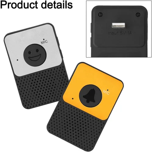 Vista 4 de Sistema de intercomunicación inalámbrico con comunicación manos libres a dúplex completo, 8 niveles de volumen, 4 tonos de llamada, alcance de 1000