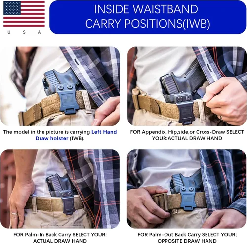 Vista 7 de G3C Holster IWB Kydex for Taurus G3C / G2C / G2S / G2 / PT111 / PT140 Pistol - 9mm / .40 S&W – Inside Waistband Concealed Carry – Adj. Cant &