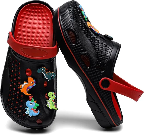 Vista 16 de Zuecos de jardín para niños, sandalias ligeras de verano con Todo negro