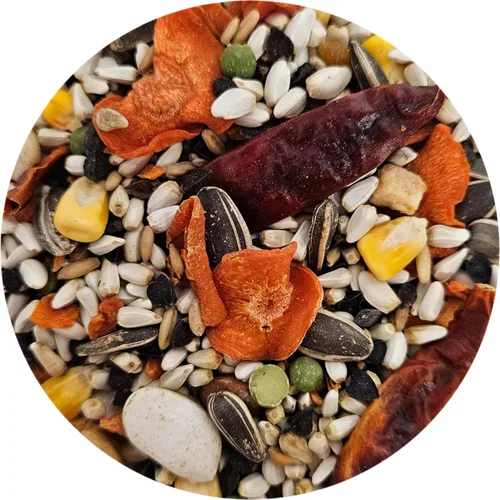 Vista 4 de Comida para pájaros loros (con semillas de girasol), bolsa de 4 libras, mezcla de semillas para una variedad de loros