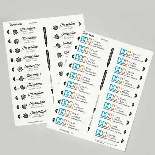 Vista 2 de The Mighty Badge by Avery, 1" x 3" Inserts for Name Tags, 100 Clear Inserts for Inkjet Printers Only (71209) (Pack of 10)