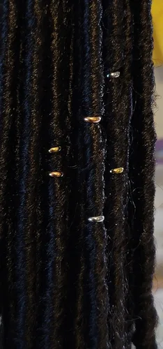 Vista 7 de Bead It Wear It Love It 10 perlas de acero inoxidable para rastas, trenzas y cabello natural, cuentas para rastas, accesorios para dreadlocks Dorado