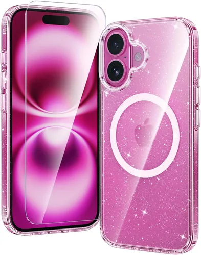 Vista 113 de FNTCASE para iPhone Air Case Clear: Fundas magnéticas para teléfono con protector de pantalla a prueba de caídas, compatibles con Magsafe, delgadas