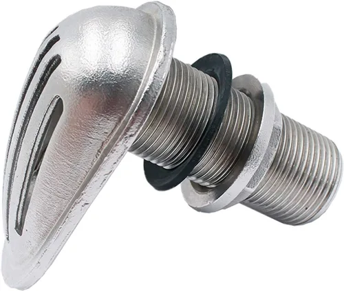 SHENGHUISS 316 Stainless Steel Boat Intake Strainer Threaded Thru-Hull Water Pick-up Inlet Filter Scoop with Rubber Washer Gaskets(1-1/4" & 3/4")