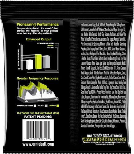 Vista 3 de Ernie Ball 2728 COBALT Slinky - Juego de 7 cuerdas para guitarra eléctrica, 7 cuerdas, 10-56