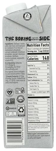 Vista 2 de Oatly Barista Edition Leche de Avena, vegana, 32 onzas líquidas