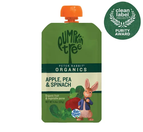 Vista 9 de Pumpkin Tree Peter Rabbit Organics, aperitivo de fruta 100% puro orgánico de manzana y uva, 4 onzas (Paquete de 10)