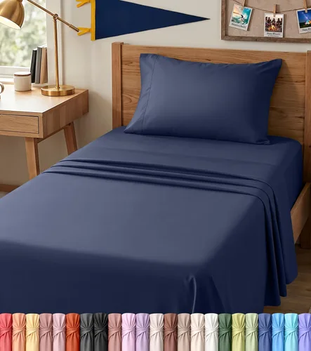 Vista 64 de Utopia Bedding - Juego de sábanas de microfibra cepillada, resistente al encogimiento y a la decoloración, de fácil cuidado, 3 piezas, tamaño Beige