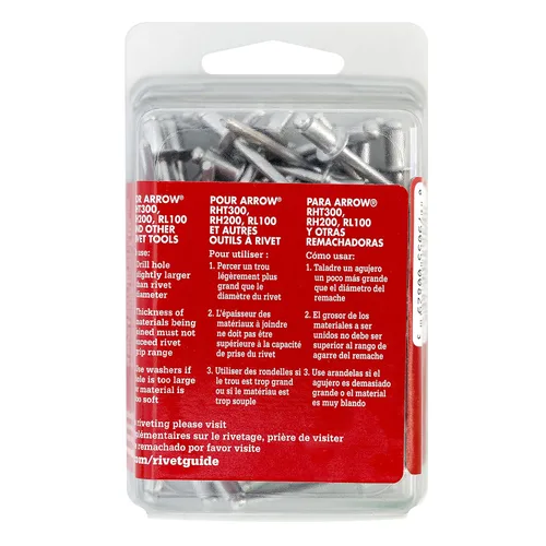 Vista 4 de Arrow Fastener RSA316IP Remaches cortos de aluminio de 316 pulgadas, paquete de 50