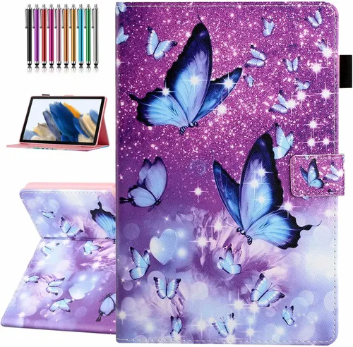 Vista 11 de Funda para Samsung Galaxy Tab A8 de 10.5 pulgadas modelo 2022 (SM-X200/X205/X207), función de encendido y apagado automático, cubierta plegable