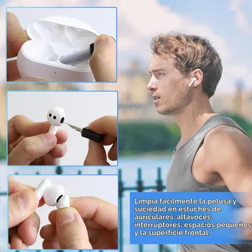 Vista 5 de Herramienta de limpieza de puerto de carga para iPhone, kit de limpieza y reparación JiaTeums para iPhone y Airpod, teléfono celular, computadora