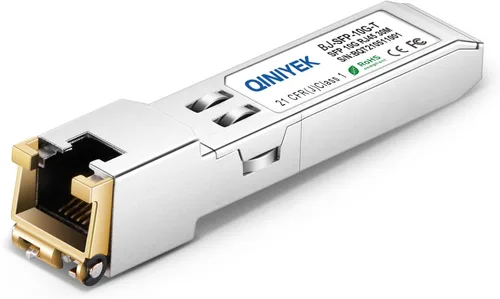 Vista 10 de [Paquete de 1] Transceptor SFP+ de 1.25/2.5/5/10G-T a RJ45, módulo de Ethernet de cobre compatible con Cisco SFP-10G-T-S, MikroTik S+RJ10, Ubiquiti