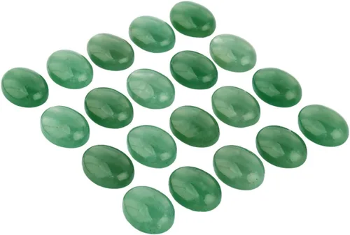 Vista 2 de mookaitedecor 12pcs Oval Cabujón Piedra Preciosa CAB Flatback Stone para la fabricación de joyas