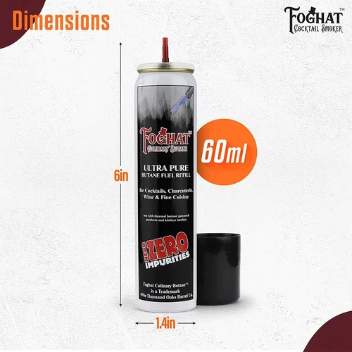 Vista 5 de Foghat - Recambio de combustible de butano culinario (3 x 2.0 fl oz), recipiente de repuesto de butano para encendedor, se adapta a todas