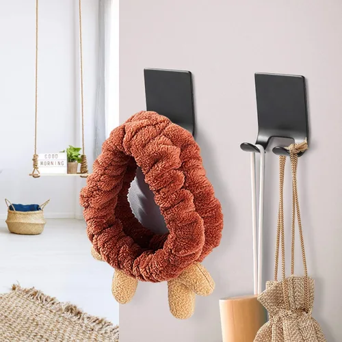 Vista 7 de Soporte para maquinilla de afeitar para afeitadora, soporte para colgar paños de cocina, 2 unidades, autoadhesivo, soporte de teléfono de acero