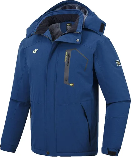 Vista 7 de QPNGRP Mens Waterproof Ski Snowboard Jacket Windproof Winter Snow Coat