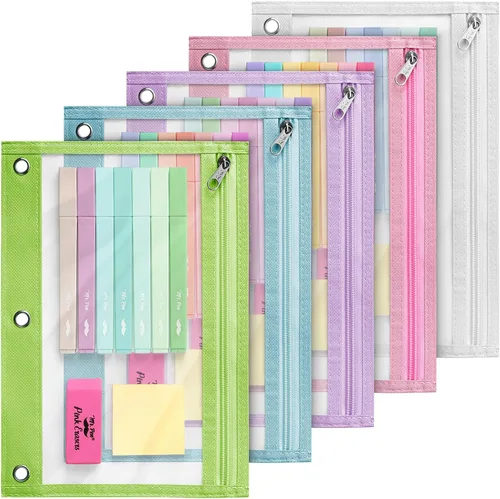 Vista 43 de Mr. Pen - Estuche para lápices de 2 piezas - Estuche con cremallera para lápices para carpeta de 3 anillas