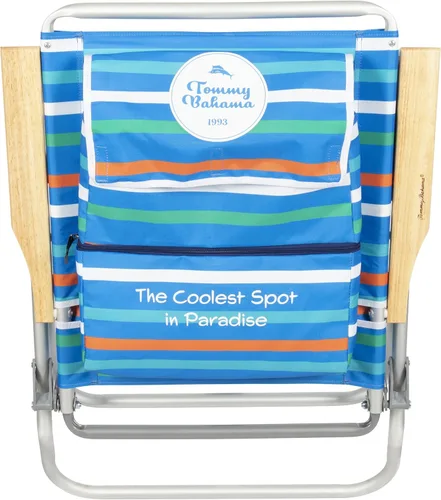 Vista 5 de Tommy Bahama 4-Position Extended seat Height Easy in-Easy Out Folding Backpack Beach Chair