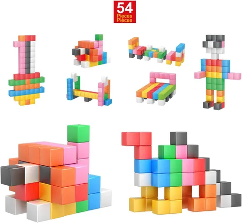 PicassoTiles Cubo magnético Bloques de construcción de 1.2 pulgadas, cubos magnéticos, juguete de construcción, juguetes sensoriales educativos con