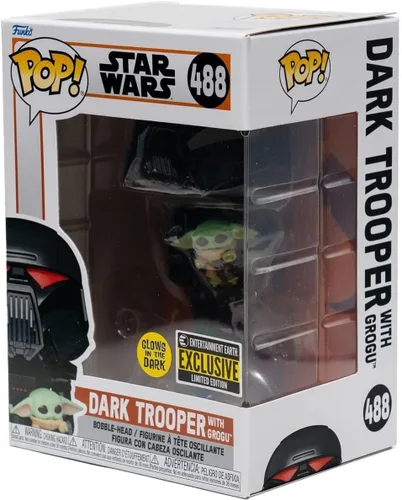 Vista 7 de Vinilo Pop - Star Wars - Dark Trooper con Grogu 488