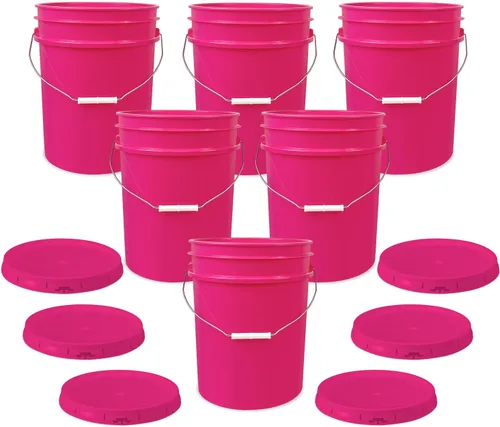 Vista 17 de ePackageSupply Cubo blanco de 5 galones con tapa, fabricado en Estados Unidos, grado alimenticio, cubo de plástico extra duradero resistente, cubos