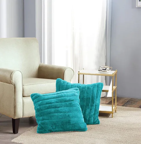 Vista 21 de Home Soft Things Serenta Super Mink - Funda de almohada de color sólido con respaldo de sherpa, juego de 2 piezas, 14 x 26 pulgadas, blanco antiguo