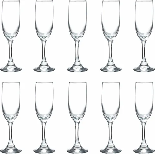 Vista 24 de DISCOUNT PROMOS Juego de 100 copas de champán personalizadas Premiere de 6.25 onzas, paquete a granel personalizado, elegante vaso para bodas