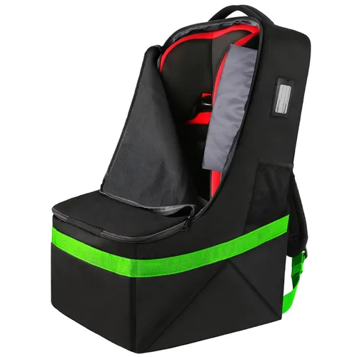 Vista 16 de YOREPEK Mochila de bolsa de viaje acolchada para asiento de automóvil para avión, bolsas resistentes para asiento de automóvil para viajes aéreos