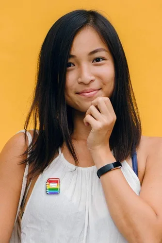 Vista 5 de Gay Pride Pin “Gay Agenda” LGBT Pin Gift for Couples Love Wins Queer Pin