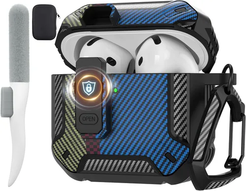 Vista 26 de Maxjoy Funda para AirPods Pro de 2ª/1ª generación con cerradura, funda protectora para AirPods Pro 2 con llavero compatible con Apple AirPod Pro2