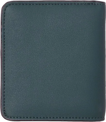 Vista 4 de Toughergun Billetera plegable de cuero genuino para mujer, pequeña y compacta, con bloqueo RFID y ventana de identificación