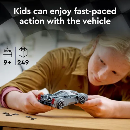 Vista 3 de LEGO Speed Champions Pagani Utopia 76915 Set de Construcción de Modelo de Juguete de Auto de Carrera, Hipercoche Italiano, Vehículo de Carrera