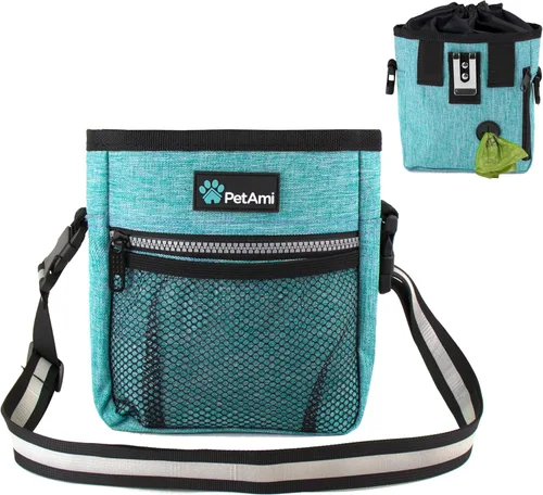 Vista 19 de Bolsa para golosinas para perros PetAmi, bolsa para golosinas para mascotas para entrenamiento, bolsa para caminar para perros, soporte para bolsa
