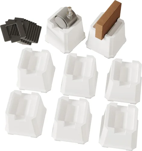 Vista 12 de Elevadores de Cama Whynonap de 4 Pulgadas, Juego de 9, Elevadores de Cama de Alta Resistencia para Marco de Cama, Paquete de 9, Soporta hasta 3000