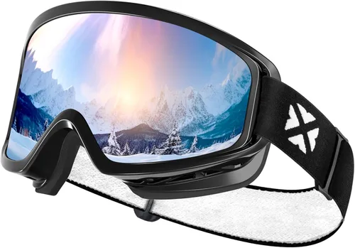 Vista 9 de MAXJULI Ski Goggles Snow Snowboard Goggles for Men Women Anti-Fog HD Lens M7