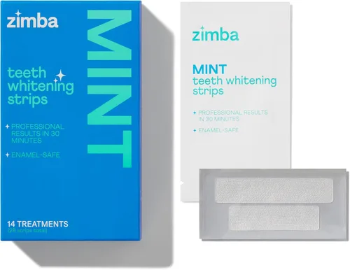 Vista 9 de Zimba Tiras blanqueadoras dentales con sabor a coco Blanqueador dental vegano, seguro para el esmalte, con peróxido de hidrógeno para café, vino