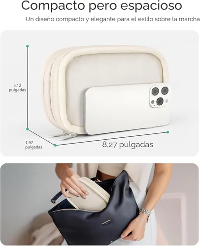 Vista 4 de BAGSMART Bolsa Organizadora de Cables para Viaje, S, Hinchado