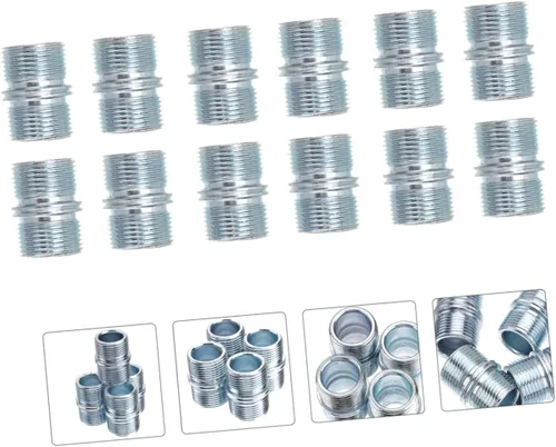 Vista 3 de Juego de 12 conectores de tuerca de estantería, diseño de doble cabezal de acero resistente para postes de 1.000 in0.984 in para mejorar tus